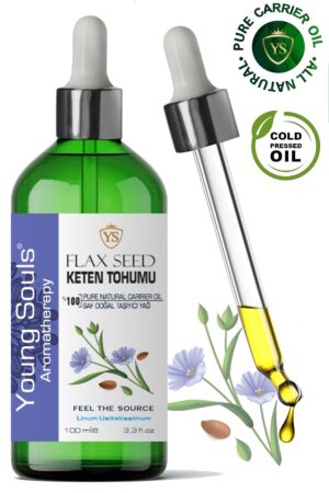 Young Souls Aromatherapy Flax Seed Carrier Oil Keten Tohumu Bitkisel Taşıyıcı Yağ 100 ml